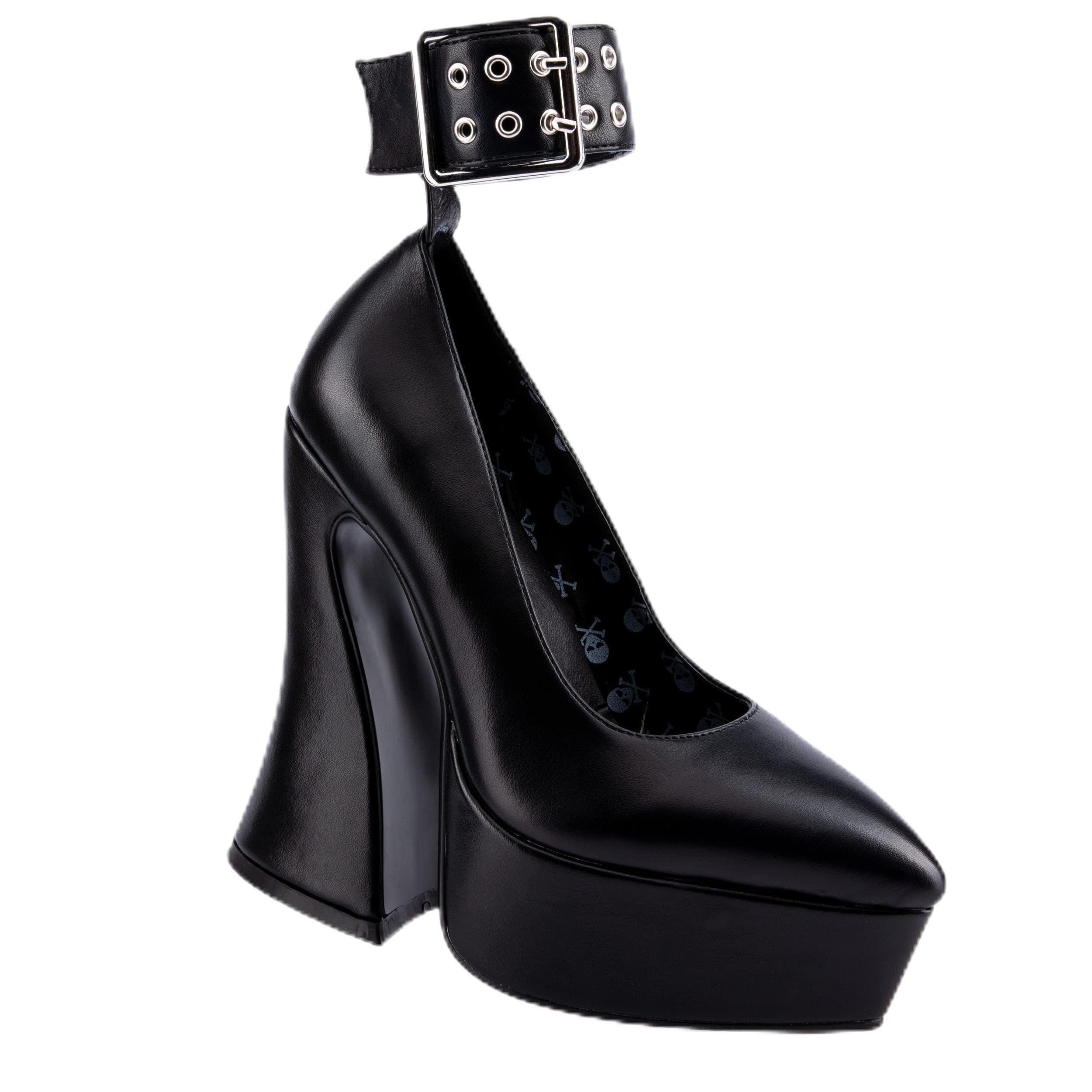 LAMODA Women's Next Trial Ankle Boot, Black PU, 7 UK