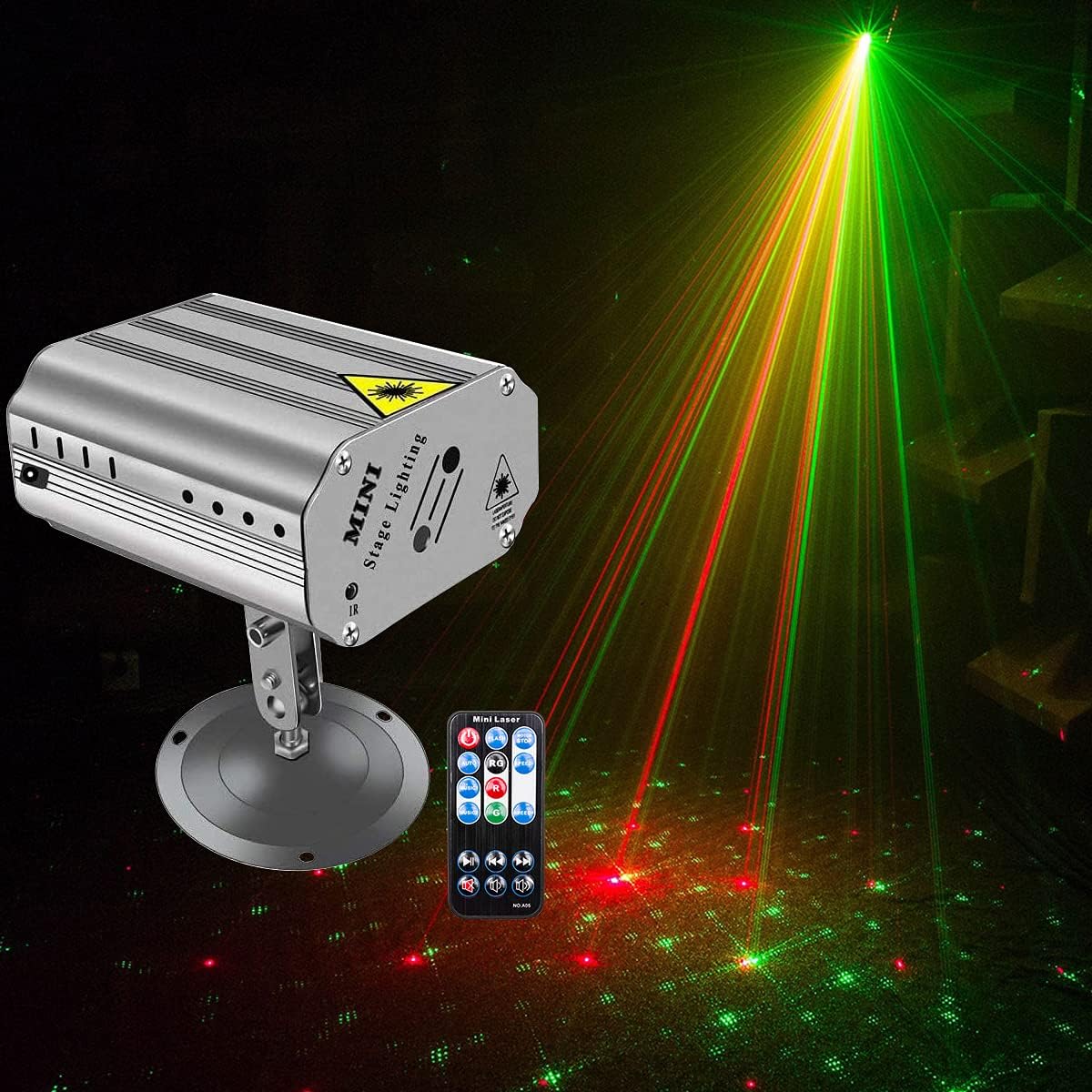 Uking Dj Disco Lights Stage Effect Projector Lights With Remote Control Sound Activated Strobe Mode For Birthday Parties Wedding Ktv Bar Dancing Halloween Decorations Light Pa Stage Musical Instruments Dj