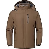GAXIDES Men’s Skiing Jacket Waterproof windproof Rain Jackets with Hood