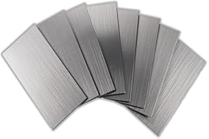 StyloVue 100 Pieces Peel and Stick Backsplash for Kitchen, 3" x 6" PVC Subway Tile Upgraded Brushed Stainless Backsplash Stic