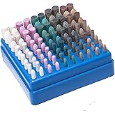 𝐋𝐮𝐨 𝐤𝐞 100 Pcs Rotary Polishing Bits, 1/8 Inch Shank Abrasive Polishing Tips Buffing Kits for Dremel Rotary Tool (Abrasi