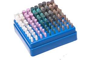 LUO KE 𝐋𝐮𝐨 𝐤𝐞 100 Pcs Rotary Polishing Bits, 1/8 Inch Shank Abrasive Polishing Tips Buffing Kits for Dremel Rotary Tool (Abrasive Stone/Rubber/Sesame/Cowhide/Wool)