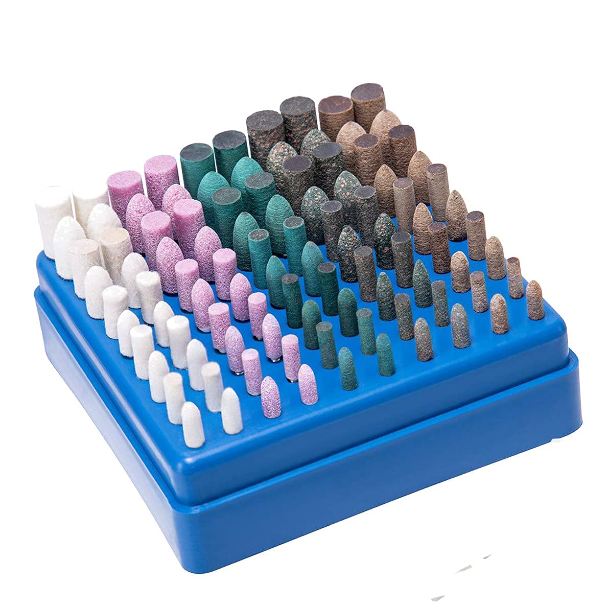 Photo 1 of ??? ?? 100 Pcs Rotary Polishing Bits, 1/8 Inch Shank Abrasive Polishing Tips Buffing Kits for Dremel Rotary Tool (Abrasive Stone/Rubber/Sesame/Cowhide/Wool)
