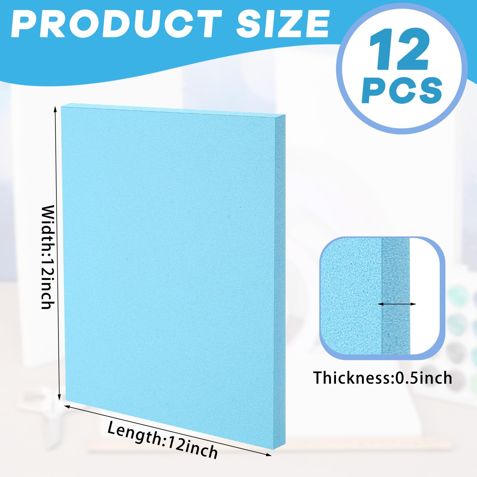 Condition photo showing New/Like New for frienda 12 pcs foam board bulk xps foam sheet panel for diy crafts sculpture modeling floral arrange