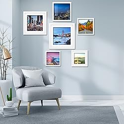 POUYCIW 16x16 inch Wood Picture Frame for Wall