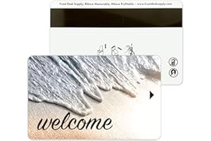 Front Desk Supply Magnetic Stripe Key Cards for Hotel and Motel Welcome Room Key Relaxing Beach Design (Set of 500)