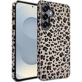 J.west Leopard for Samsung Galaxy S25 Case 6.2 inch Heavy Duty Slim Rugged Shockproof Animal Cheetah Tiger Print Hybrid Dual Layer Cover for Girls Women Aesthetic Protective Phone Cases