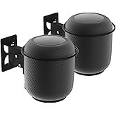 Yibracki Heavy Duty 2-Pack Speaker Wall Mount for HomePod 1st Wall Mount, Adjustable Swivel & Tilt Mounts for HomePod Gen 1, for HomePod 1st Mounting Brackets with Hardware Kit (Black)