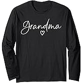 Grandma Gifts for Women Heart Mother's Day Grandma Long Sleeve T-Shirt