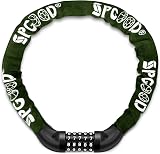 SPGOOD Bike Lock 830mm Heavy Duty 5-Digit Code Chain 14 Colors Dark Green