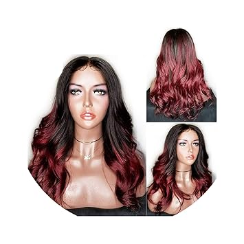 Amazon Com Wigs With Pre Plucked Hairline 1b Burg 136 Lace