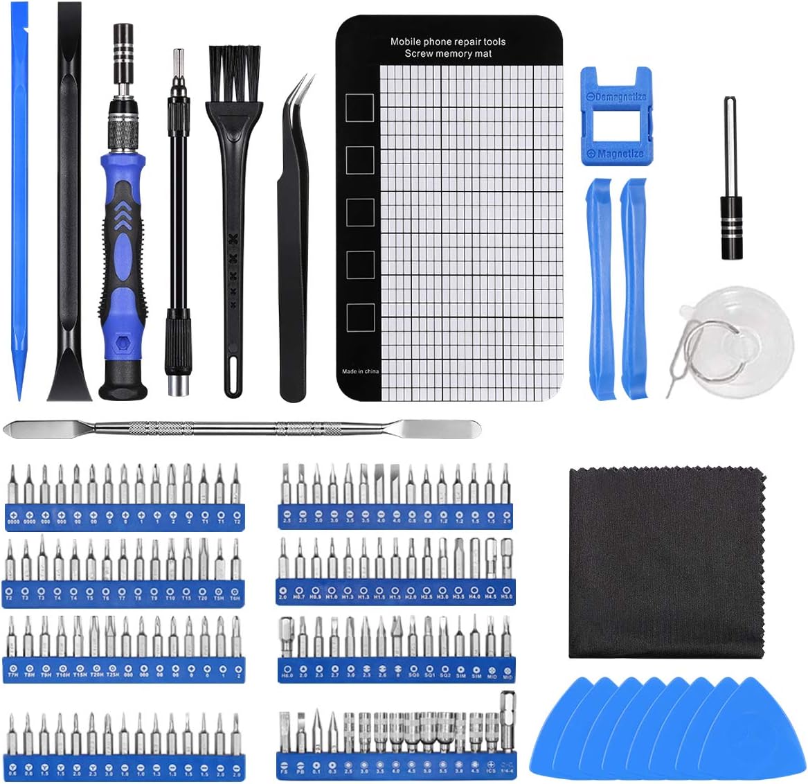ORIA Precision Screwdriver Set (New Version), 142 in 1 with 120 Bits Mini Magnetic Screwdriver Kit Repair Tool Kit with Portable Bag for Electronic PC Computer iPhone MacBook Jewelers Game Console - - 