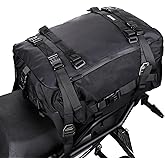 abamita Rhinowalk Motorcycle Tail Bag 30L Waterproof Motor Pannier Travel Luggage Motorbike Rear Rack Trunk Storage Professional Accessories-Black