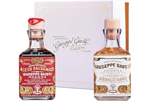 Giusti - Duo Gift Set - Balsamic Vinegar of Modena 3 Gold Medals and White Condiment - 2x 250ml
