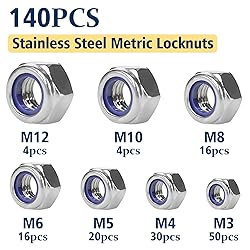 Vifmy Locknuts Assortment Kit,M3 M4 M5 M6 M8 M10