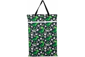 REUSELIFE Large Hanging Wet/Dry Cloth Diaper Pail Bag for Reusable Diapers or Laundry