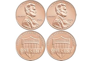 SURFCOINS 2025 P,D AU/BU Lincoln Shield Cents US Mint Uncirculated 2 Coin Set