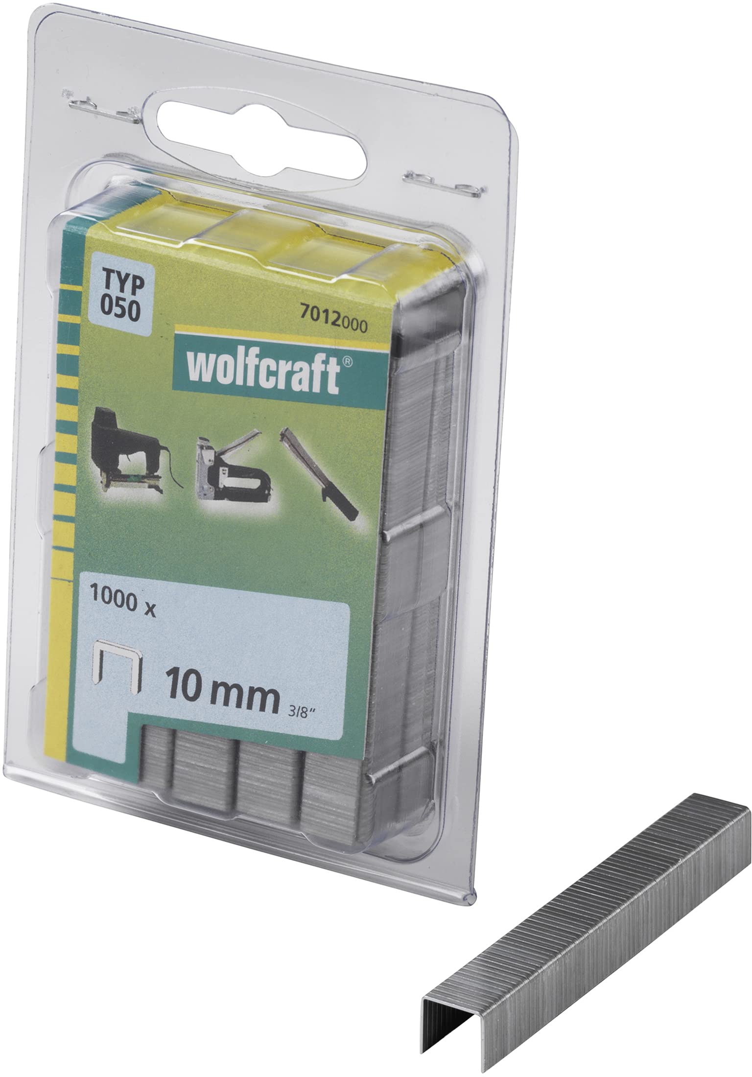 wolfcraft Broad Back Staple, Type 050 I 7012000 I Ideal for fastening fabric, textiles and thin strips of wood