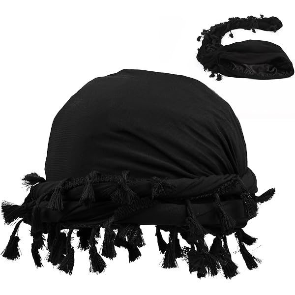 Turban Homme à Pompons JDYaoYing - Durag Vintage Torsadé Avec Doublure Satin