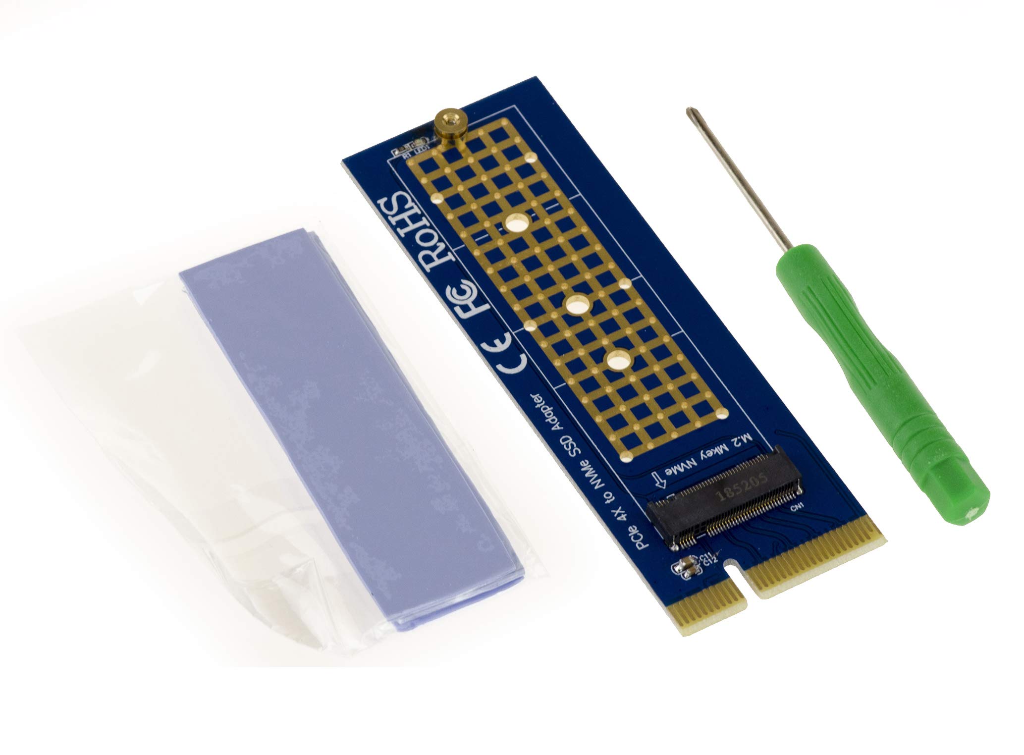 KALEA-INFORMATIQUE PCIe x4 vertical compact controller card adapter for SSD M.2 type M2 NGFF PCIe NVMe or AHCI