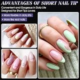 gelike ec Gel Nail Tips Kit 240PCS Clear Full Cover Almond Shape 12 Sizes view 6