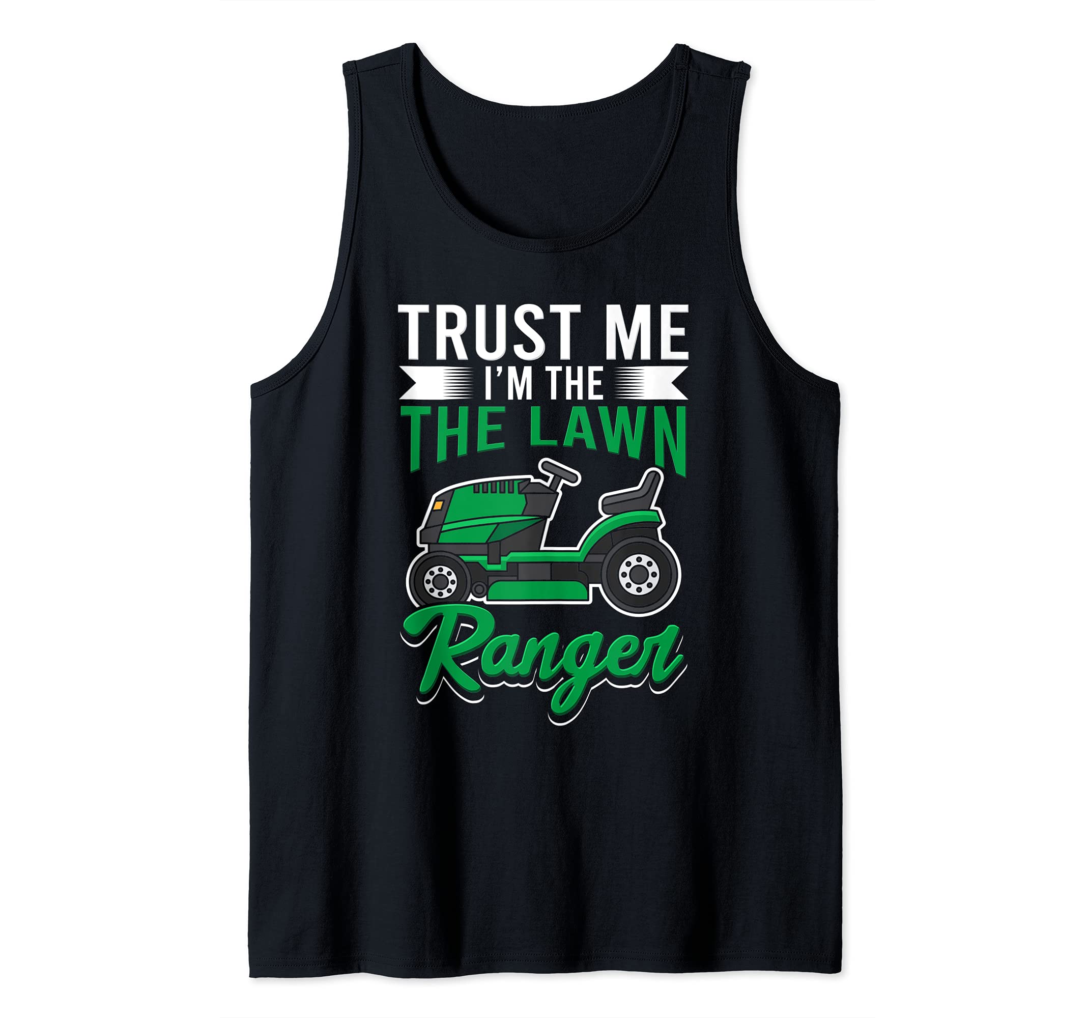 Mens Lawn ranger tee lawn mower gardening Tank Top