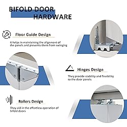 BARNER HOME Bi-Fold Doors, Half Tempered Glass