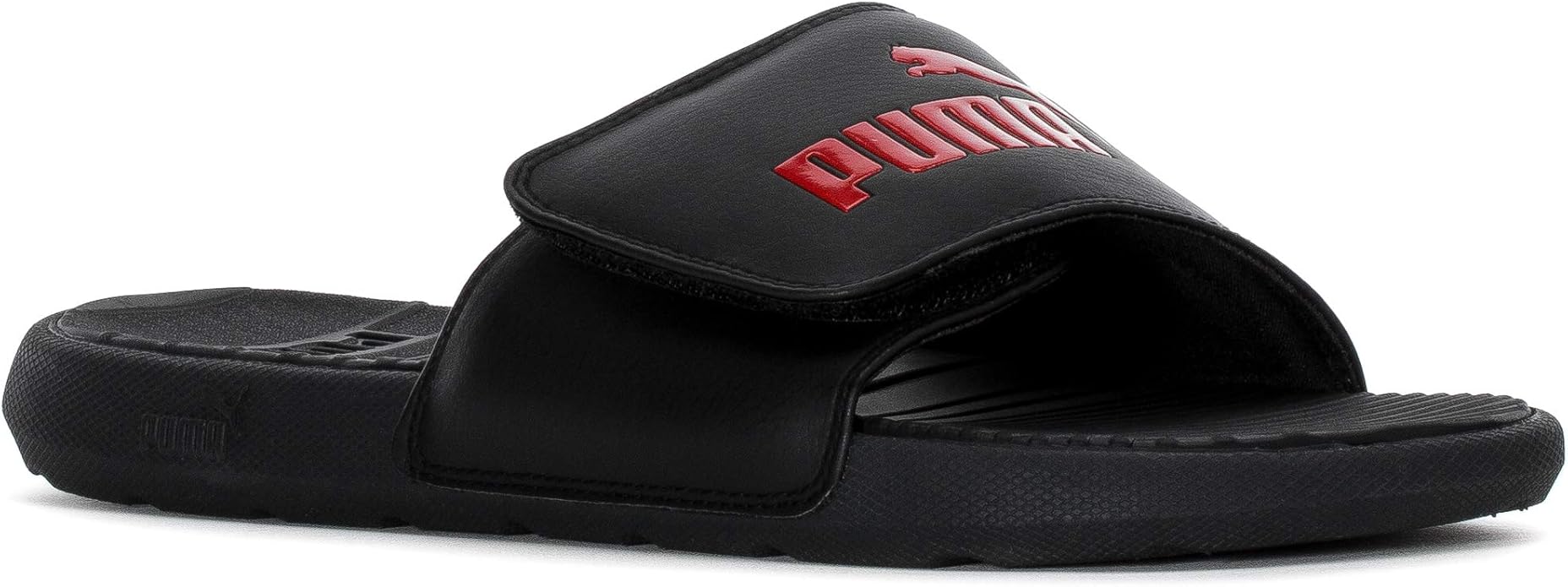 puma slides mens black