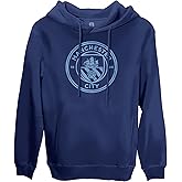Manchester City FC Mono Badge Fleece Pullover Hoodie - Navy