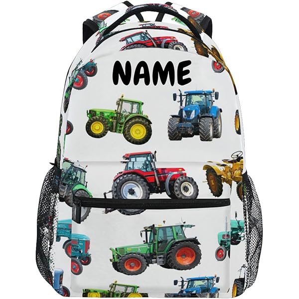 ZZXXB Tractor Encantador Mochila Casual Impermeable Viaje Daypack Niños Mochila Escolar, Verde, Mochilas Daypack