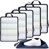 BAGAIL 6 Set Ultralight Compression Packing Cubes Packing Organizer for Travel Accessories Luggage Suitcase Backpack