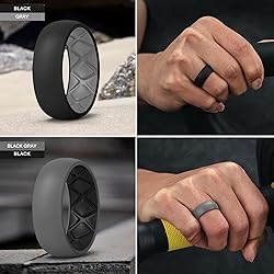 Egnaro Silicone Ring Men 1/4/5/6/7 Multipack of
