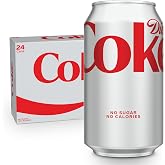 Diet Coke Soda Soft Drink Cans, 12 fl oz, 24 Pack | Carbonated cola with no sugar and no calories, 46 mg of caffeine per can