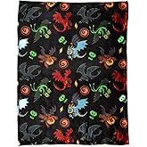 How to Train Your Dragon Toothless Kids Bedding Super Soft Plush Cozy Throw, 46 in x 60 in, (Officially Licensed Product) by Franco
