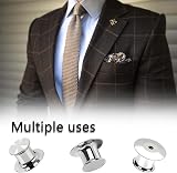 Gunwon 15 Silver Pin Back Locks 10x7mm Nickel Plated Copper Latch view 6