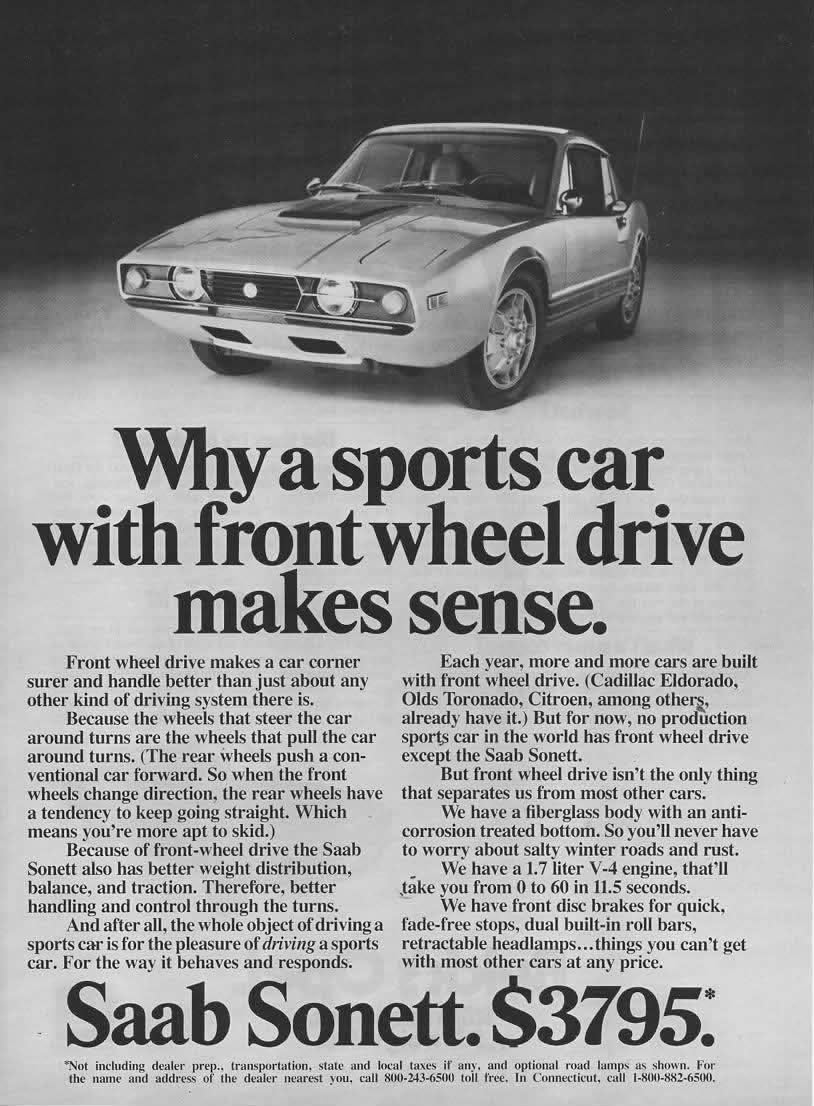 ford taunus coupe occasion on Amazon Com Magazine Print Ad 1972 1973 Saab Sonett Iii 97 2 Door Sport Coupe Ford Taunus 1 7 L V4 Engine Why A Sports Car With Front Wheels Drive Makes Sense Entertainment Collectibles
