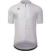 GCRFL Men's Cycling Jersey with 3+1 Zipper Pockets Short Sleeves Biking Bike Jersey Cycling Shirt Breathable Mesh Fabric
