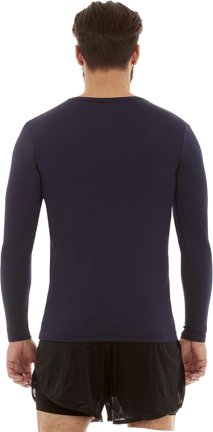 Thermajohn Mens Ultra Soft V-Neck Thermal Underwear Shirt - Fleece Lined Long Sleeve Underwear Long Johns T Shirt at  Men’s Clothing store