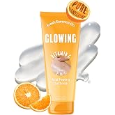 Fresh Essence Co Vitamin C Peeling Gel Face Scrub &ndash; Dermatologist Tested, Anti Aging Korean Skin Care &ndash; Gentle Exfoliator, Minimizes Pores &amp; Revives Dull Skin &ndash; Vegan, Clean Beauty &ndash; 6.7 Fl Oz