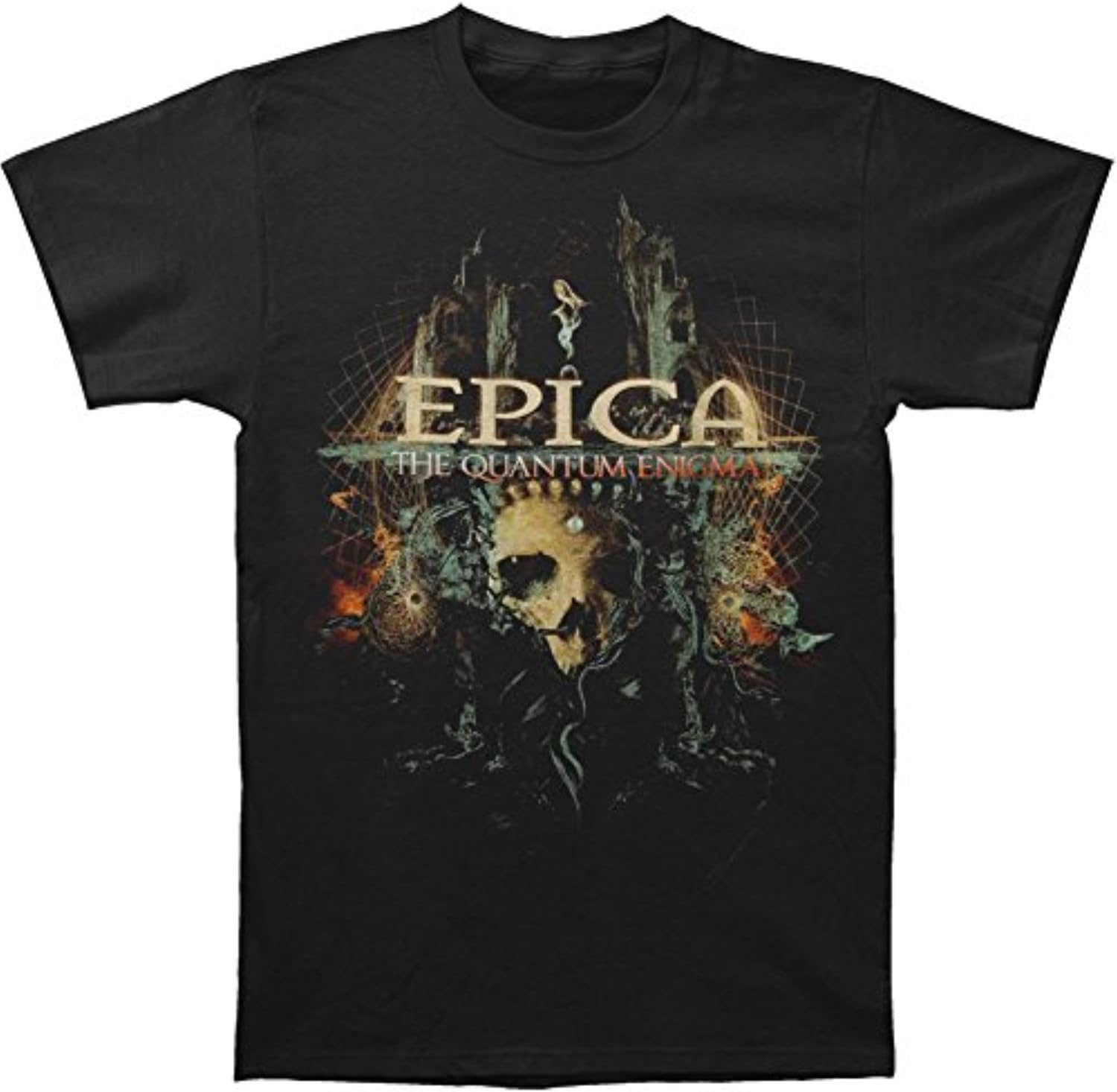 Epica Men39;s Quantum Skull T-Shirt Black