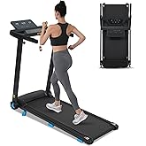 Foldable Treadmill for Home, 3.0 HP Quiet Motor, 10 MPH & 300 LBS Capacity, Incline, Walking Pad Treadmills, Compact Portable Small Mini Treadmills for Small Spaces