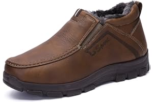 COSIDRAM Men Shoes Winter Snow Boots Cotton-padded Slip on Casual Warm Walking Sneakers House Shoes