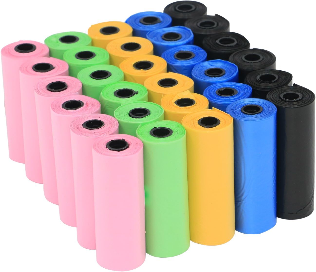 Yommy Dog Poop Bags 900 pcs Mini Cleaning Bags 6 Colors 8.85 x 11.81 inch YM-0293MC