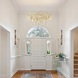kvtinmty 14-Light Modern Large Crystal Chandelier