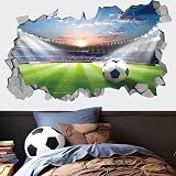 KAIRNE Large 3D Football Stadium Wall Sticker Soccer Kids Room Decor view 1