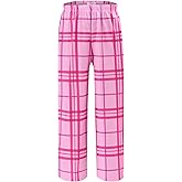 Ekouaer Girls Soft Pajamas Pants Cute Print Pattern PJ Bottoms Comfortable Lounge Long Pants with 2 Pockets