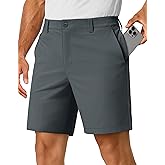 TACVASEN Men's 7" Golf Casual Shorts with 6 Pockets Stretch Lightweight Dress Work Short Flat Front Quick Dry for Summer