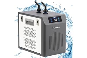 [New Upgrade] Poafamx Aquarium Chiller, 42gal 1/10 HP Water Chiller for Fish Tank Quiet Refrigeration Compressor Aquarium Coo