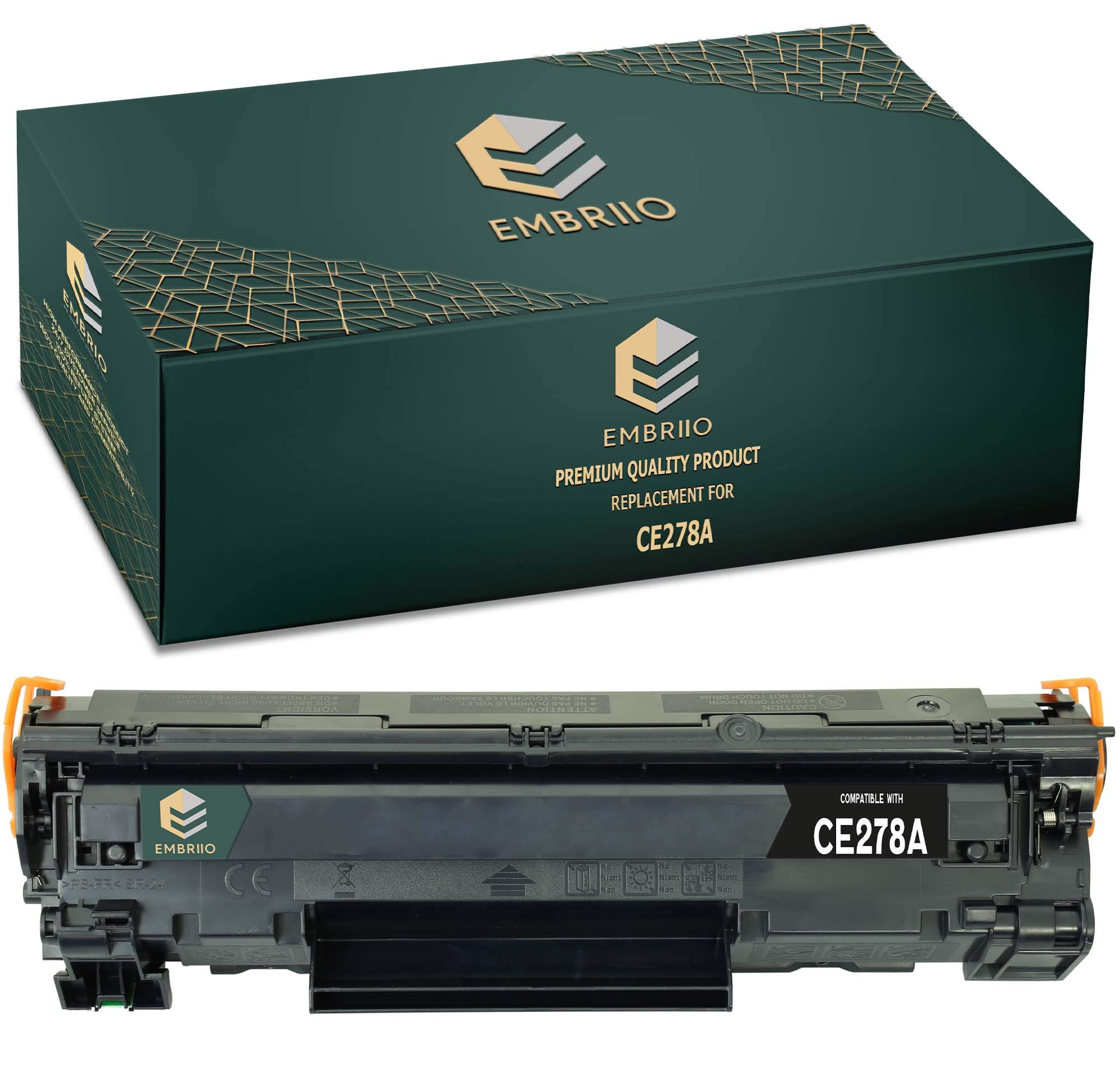 EMBRIIO CE278A 78A Compatible Toner Cartridge Replacement for HP LaserJet Pro P1606dn P1600 M1536dnf P1606 P1566 M1536 P1560 Canon LBP6230d LBP6200d LBP6230dw LBP6200dw