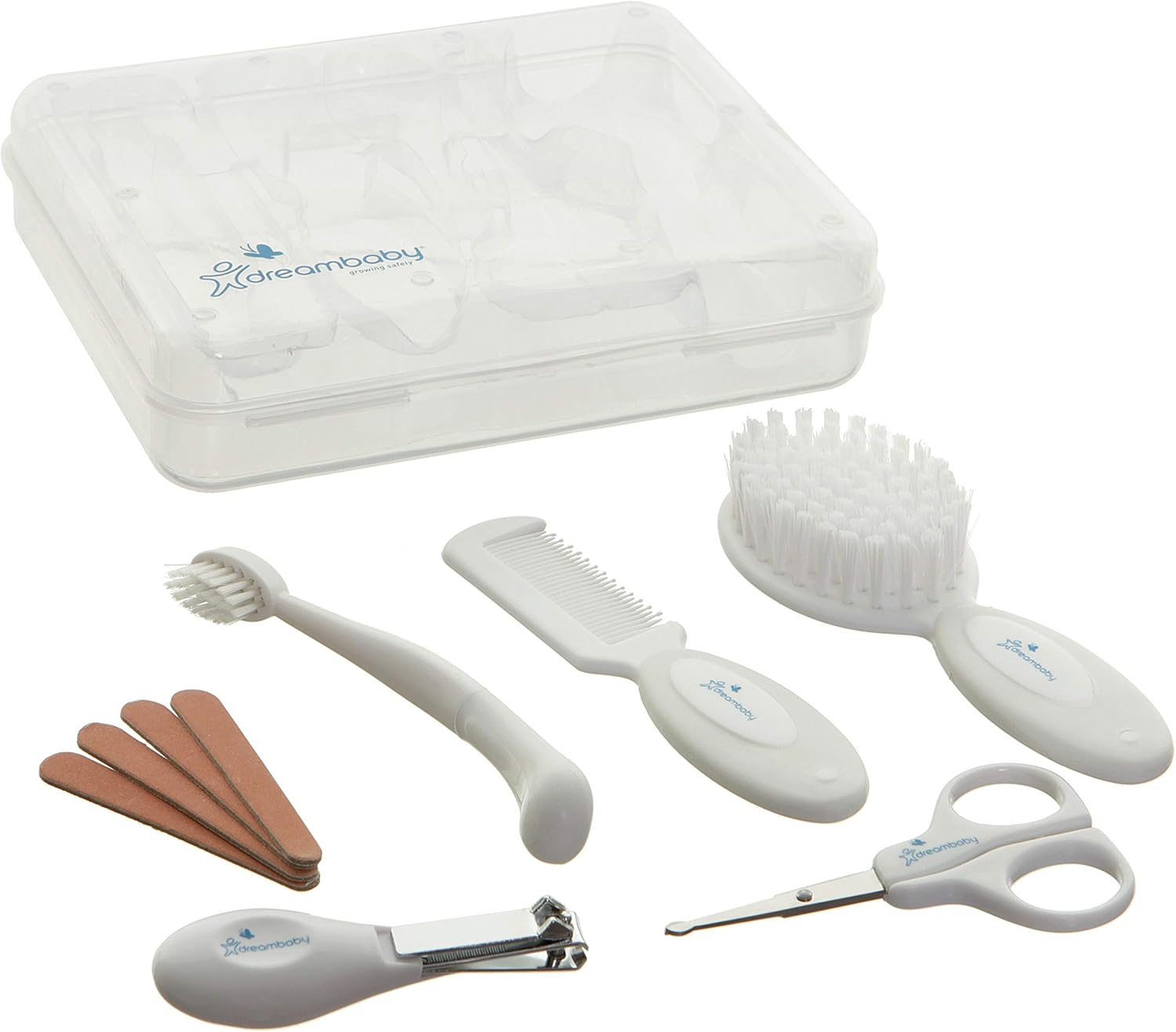 Dreambaby Essentials Grooming Kit in Hard Case (10 Pieces, White) - Image 3